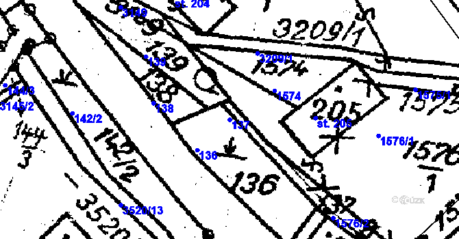 Parcela st. 137 v KÚ Nová Ves nad Popelkou, Katastrální mapa
