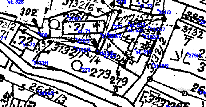 Parcela st. 279/2 v KÚ Nová Ves nad Popelkou, Katastrální mapa