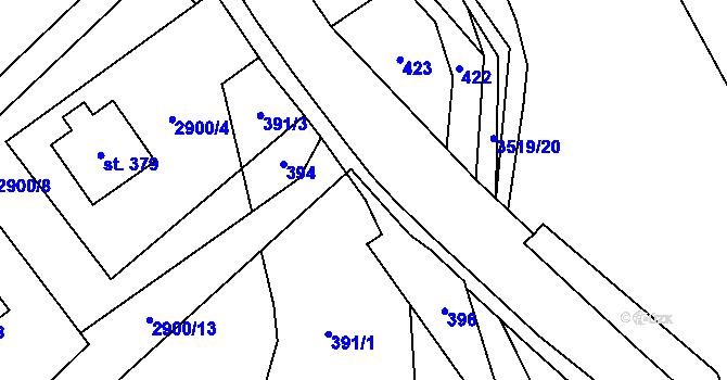 Parcela st. 3161/11 v KÚ Nová Ves nad Popelkou, Katastrální mapa