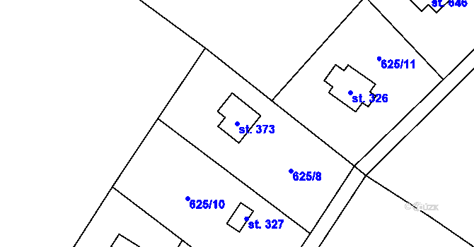 Parcela st. 373 v KÚ Nová Ves pod Pleší, Katastrální mapa