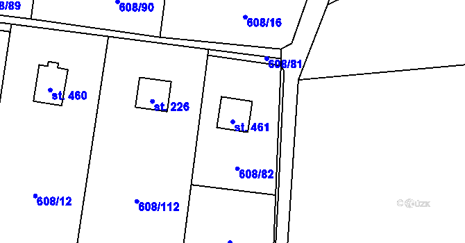 Parcela st. 461 v KÚ Nová Ves pod Pleší, Katastrální mapa