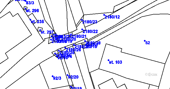 Parcela st. 62/15 v KÚ Nová Ves u Chotěboře, Katastrální mapa