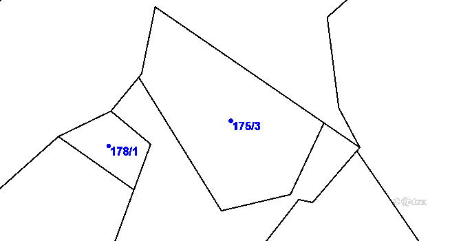 Parcela st. 175/3 v KÚ Víska u Chotěboře, Katastrální mapa