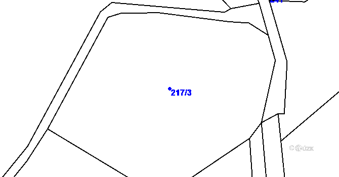 Parcela st. 217/3 v KÚ Víska u Chotěboře, Katastrální mapa