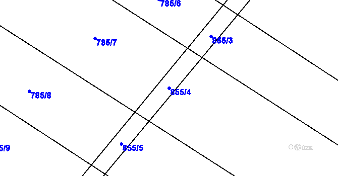 Parcela st. 855/4 v KÚ Víska u Chotěboře, Katastrální mapa