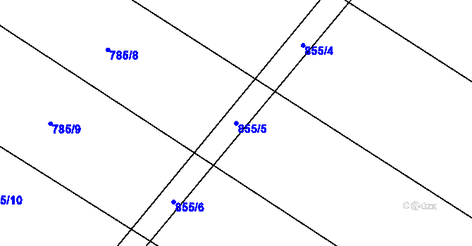 Parcela st. 855/5 v KÚ Víska u Chotěboře, Katastrální mapa