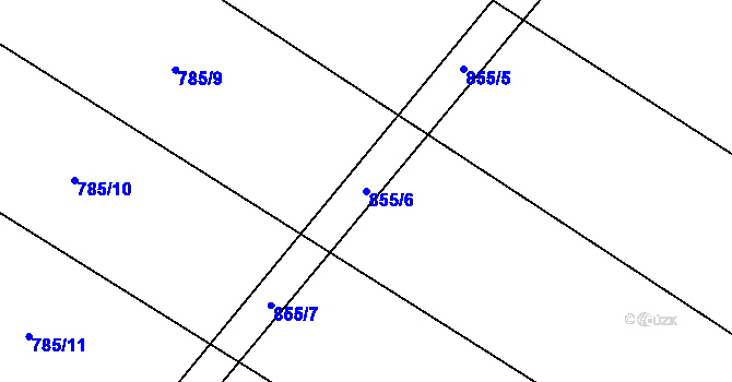 Parcela st. 855/6 v KÚ Víska u Chotěboře, Katastrální mapa