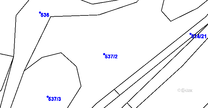 Parcela st. 537/2 v KÚ Turovec, Katastrální mapa