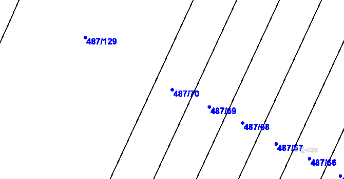 Parcela st. 487/70 v KÚ Turovec, Katastrální mapa