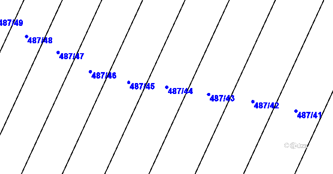 Parcela st. 487/44 v KÚ Turovec, Katastrální mapa