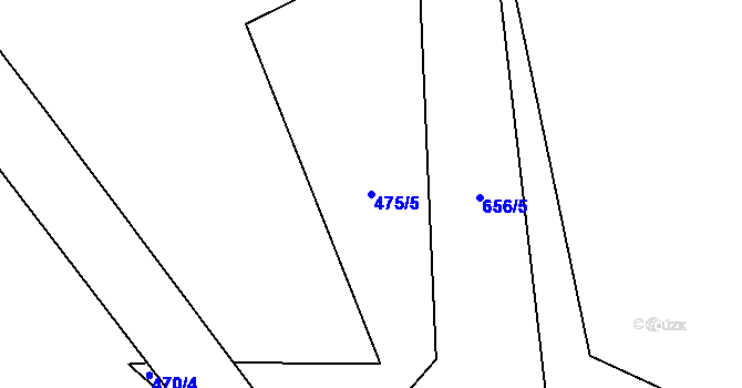 Parcela st. 475/5 v KÚ Turovec, Katastrální mapa