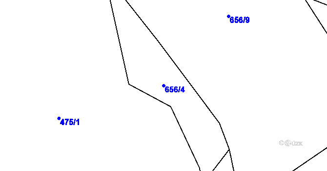 Parcela st. 656/4 v KÚ Turovec, Katastrální mapa