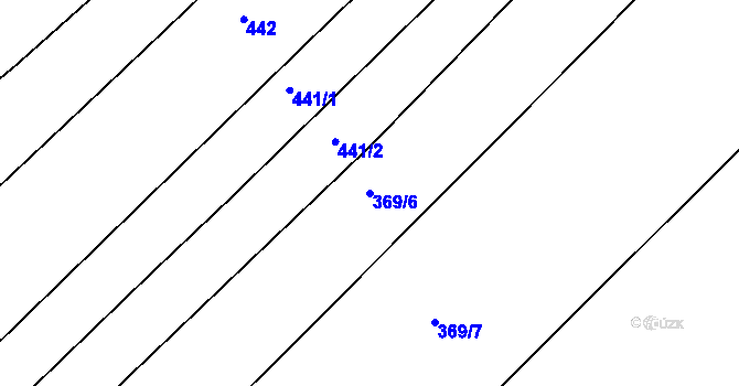 Parcela st. 369/6 v KÚ Turovec, Katastrální mapa