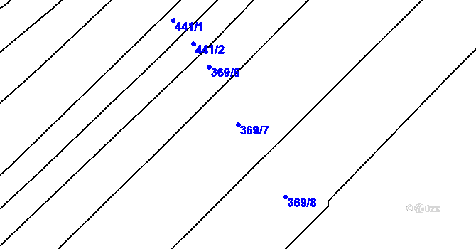 Parcela st. 369/7 v KÚ Turovec, Katastrální mapa