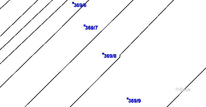 Parcela st. 369/8 v KÚ Turovec, Katastrální mapa