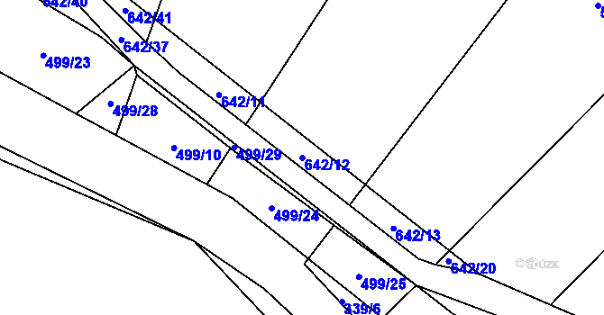 Parcela st. 642/12 v KÚ Turovec, Katastrální mapa