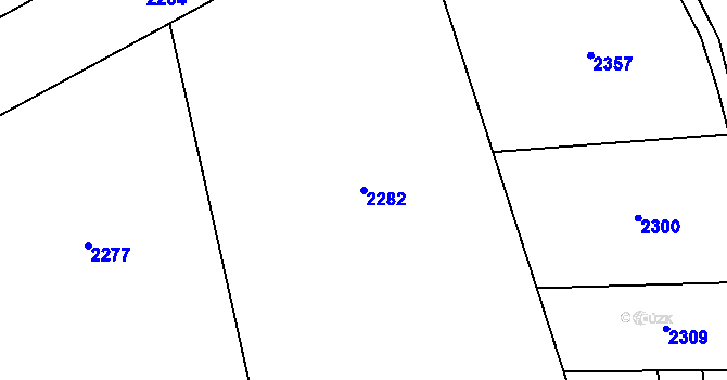 Parcela st. 2282 v KÚ Nová Ves u Leštiny, Katastrální mapa