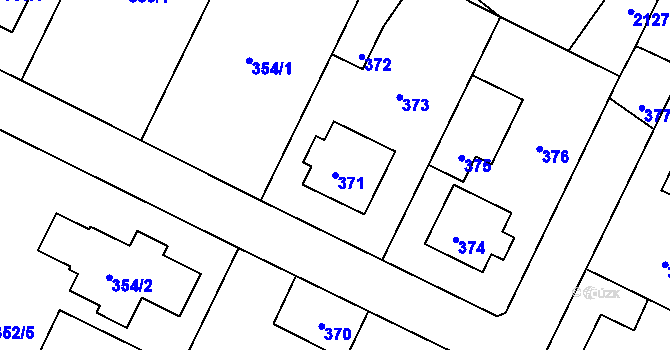 Parcela st. 371 v KÚ Nová Ves u Nového Města na Moravě, Katastrální mapa