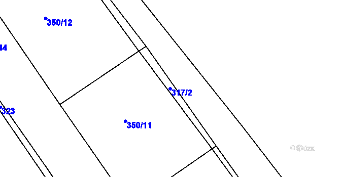 Parcela st. 317/2 v KÚ Nová Ves u Světlé nad Sázavou, Katastrální mapa