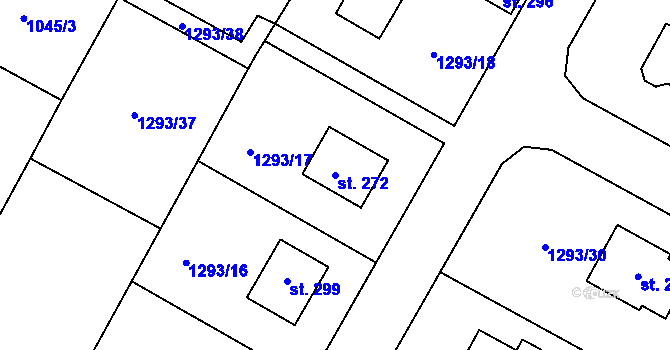 Parcela st. 272 v KÚ Nová Ves u Světlé nad Sázavou, Katastrální mapa