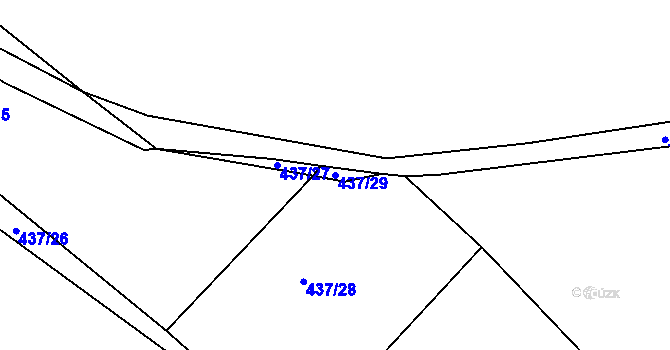 Parcela st. 437/29 v KÚ Nová Ves u Světlé nad Sázavou, Katastrální mapa