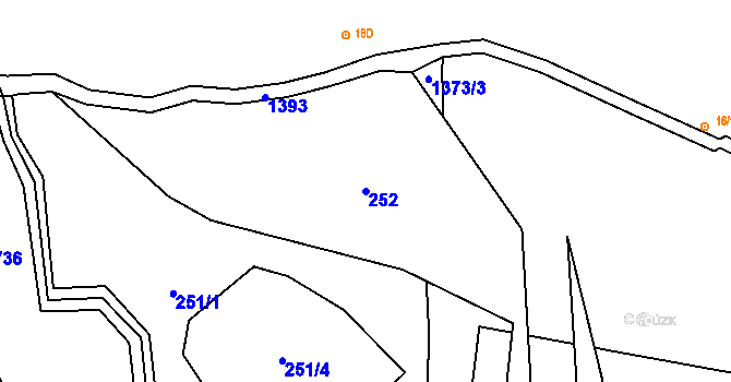 Parcela st. 252 v KÚ Nová Ves v Horách, Katastrální mapa