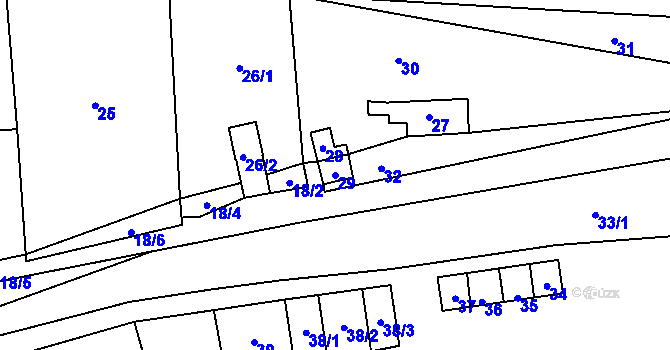 Parcela st. 29 v KÚ Nové Bránice, Katastrální mapa