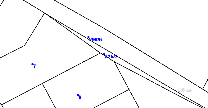 Parcela st. 325/7 v KÚ Hlízov, Katastrální mapa