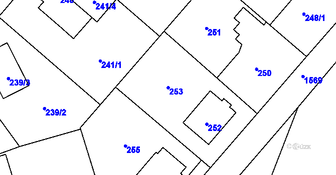 Parcela st. 253 v KÚ Nové Dvory u Kutné Hory, Katastrální mapa