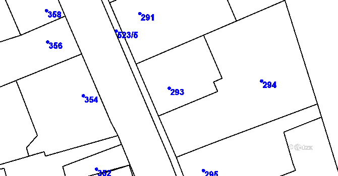 Parcela st. 293 v KÚ Nové Dvory u Kutné Hory, Katastrální mapa