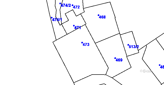 Parcela st. 473 v KÚ Nové Dvory u Kutné Hory, Katastrální mapa