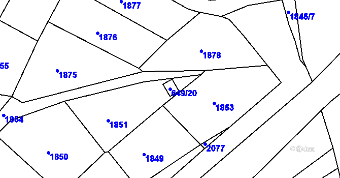 Parcela st. 649/20 v KÚ Nové Dvory u Kutné Hory, Katastrální mapa