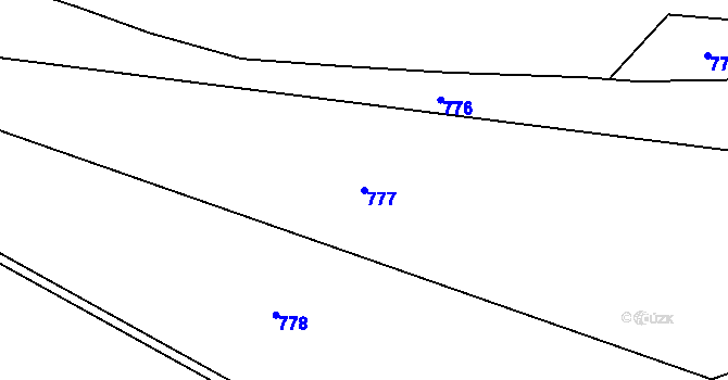 Parcela st. 777 v KÚ Krámy, Katastrální mapa
