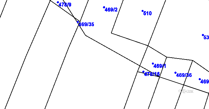 Parcela st. 478/8 v KÚ Nové Dvory, Katastrální mapa