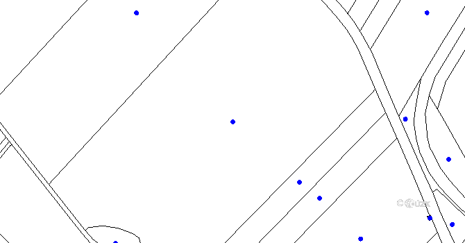 Parcela st. 240/1 v KÚ Chvalín, Katastrální mapa