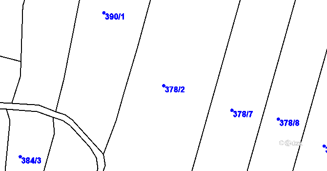 Parcela st. 378/2 v KÚ Chvalín, Katastrální mapa