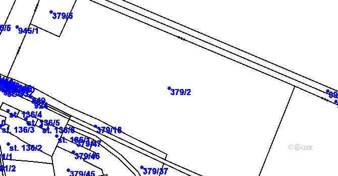 Parcela st. 379/2 v KÚ Nové Dvory u Doksan, Katastrální mapa