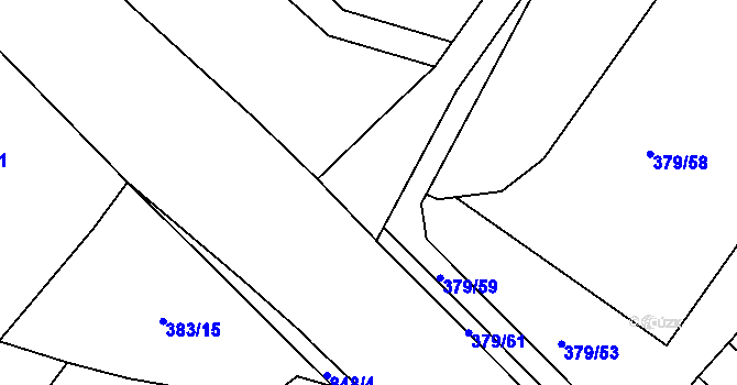 Parcela st. 383/8 v KÚ Nové Dvory u Doksan, Katastrální mapa