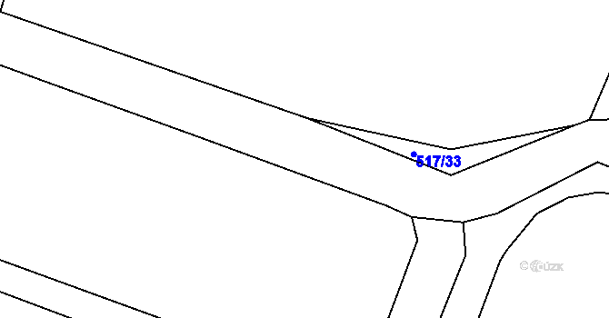 Parcela st. 517/34 v KÚ Nové Dvory u Doksan, Katastrální mapa