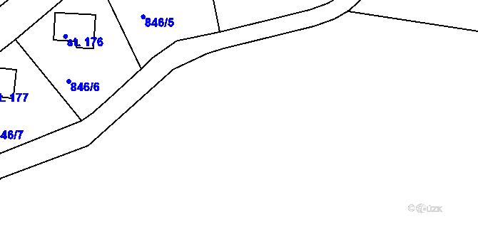 Parcela st. 846/9 v KÚ Nové Dvory u Doksan, Katastrální mapa