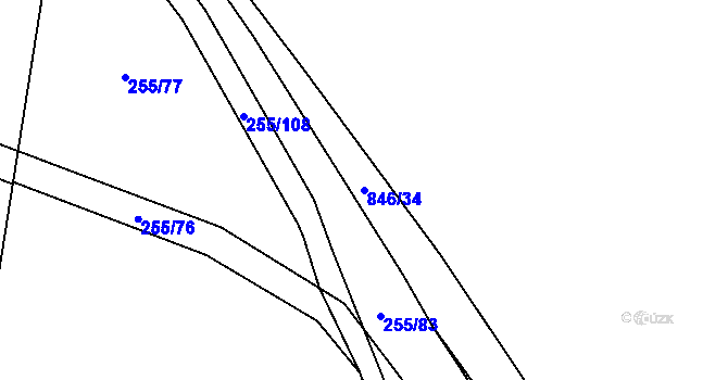 Parcela st. 846/34 v KÚ Nové Dvory u Doksan, Katastrální mapa