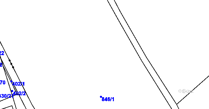 Parcela st. 846/40 v KÚ Nové Dvory u Doksan, Katastrální mapa