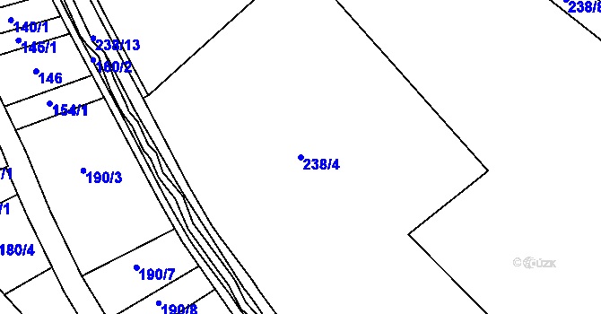 Parcela st. 238/4 v KÚ Nové Dvory u Doksan, Katastrální mapa