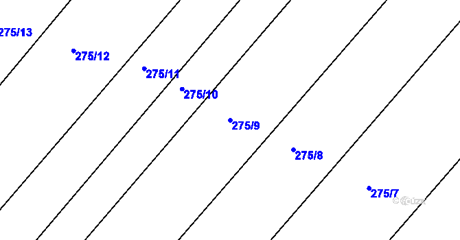 Parcela st. 275/9 v KÚ Nové Dvory u Doksan, Katastrální mapa
