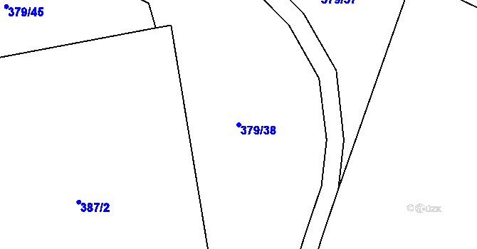 Parcela st. 379/38 v KÚ Nové Dvory u Doksan, Katastrální mapa