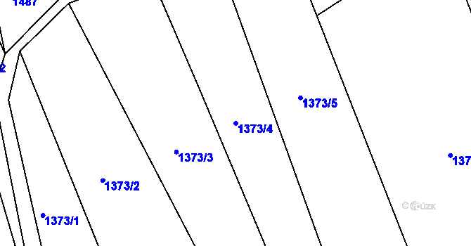 Parcela st. 1373/4 v KÚ Nové Dvory nad Bečvou, Katastrální mapa