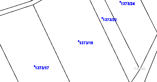 Parcela st. 1373/19 v KÚ Nové Dvory nad Bečvou, Katastrální mapa