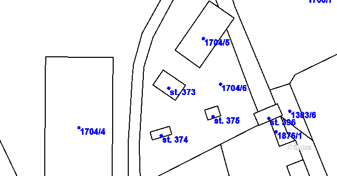 Parcela st. 373 v KÚ Nové Heřminovy, Katastrální mapa