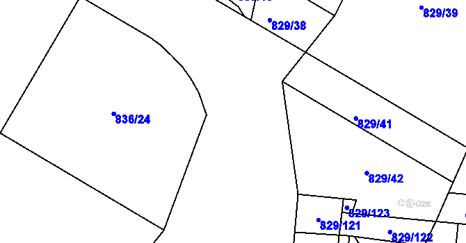 Parcela st. 829/46 v KÚ Nové Hrady, Katastrální mapa
