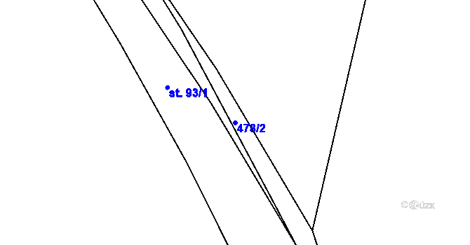 Parcela st. 478/2 v KÚ Veveří u Nových Hradů, Katastrální mapa